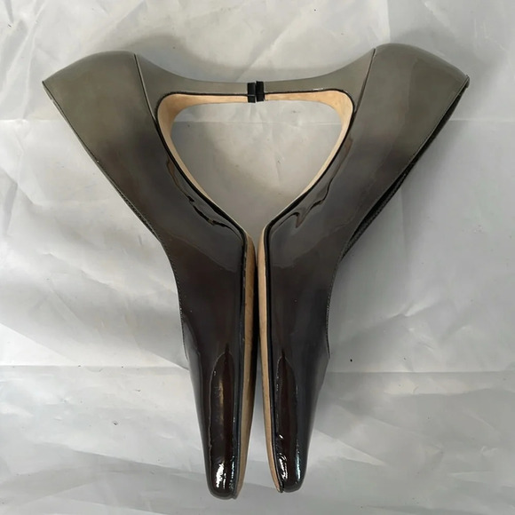 ROBERTO CAPUCCI Ombré Pointed Toe Pump Heels Fern Sage Green Patent Leather 10 - Picture 4 of 12